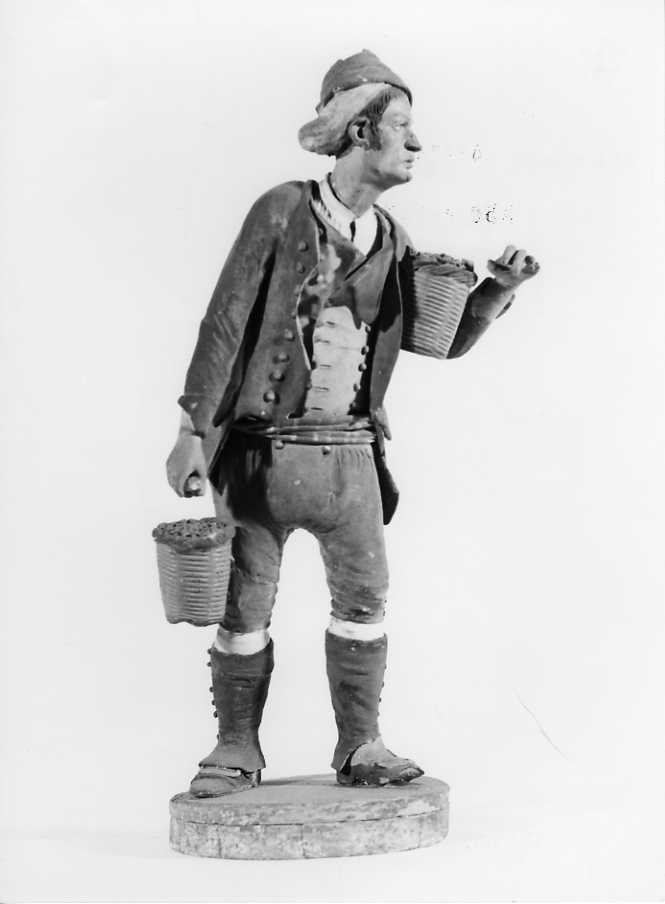 figura maschile (statuetta di presepio) - bottega siciliana (sec. XIX)