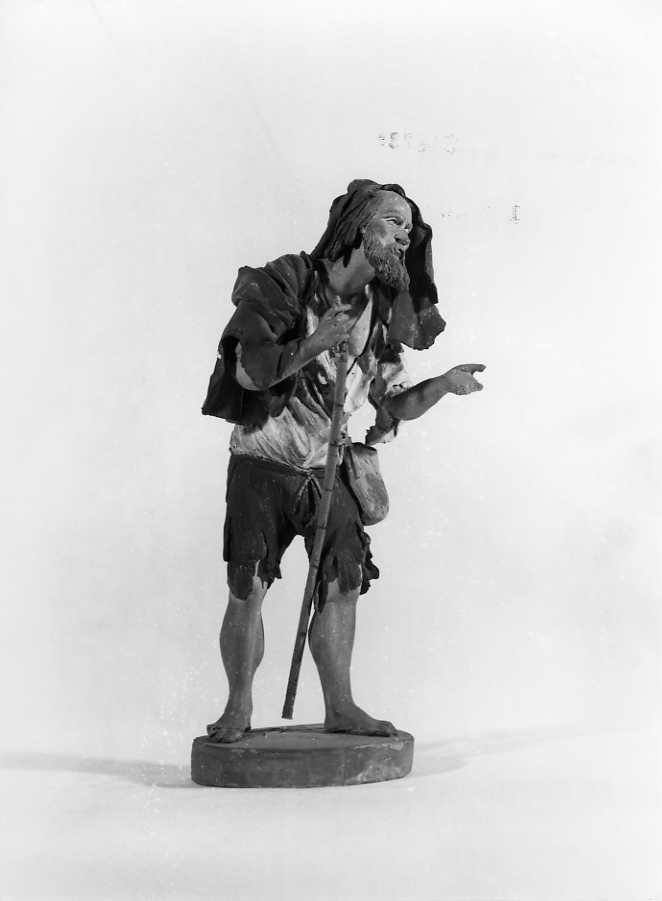 figura maschile (statuetta di presepio) - bottega siciliana (sec. XIX)