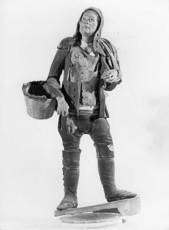 figura maschile (statuetta di presepio) - bottega siciliana (sec. XIX)