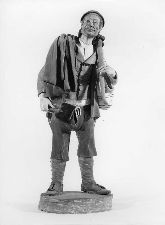 figura maschile (statuetta di presepio) - bottega siciliana (sec. XIX)