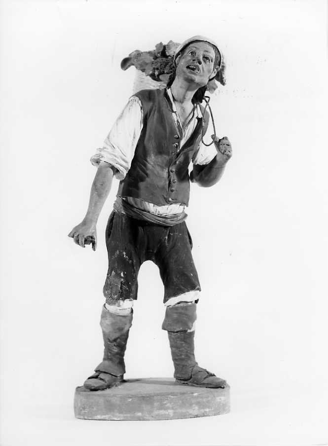 figura maschile (statuetta di presepio) - bottega siciliana (sec. XIX)