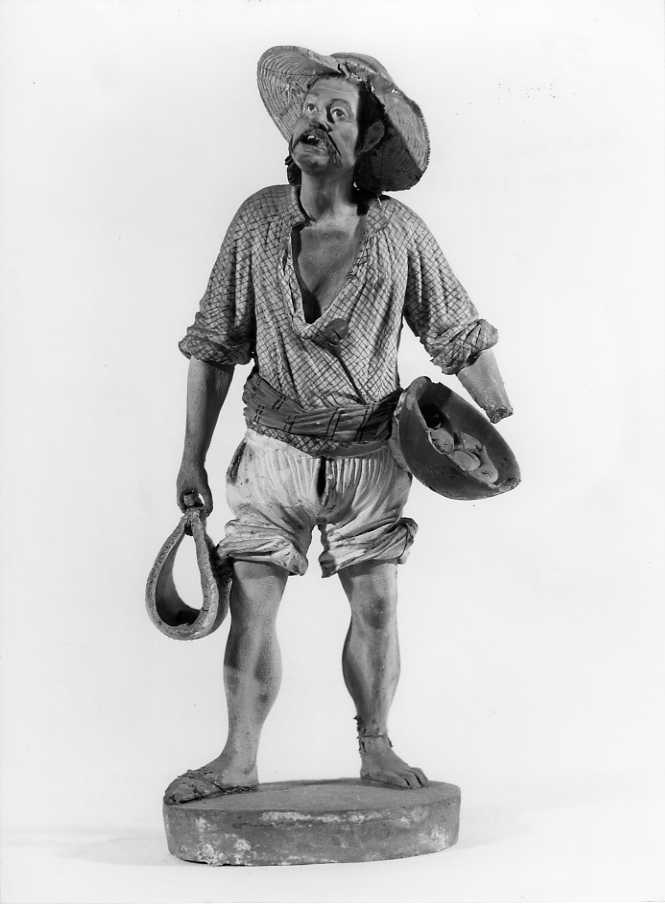 figura maschile (statuetta di presepio) - bottega siciliana (sec. XIX)