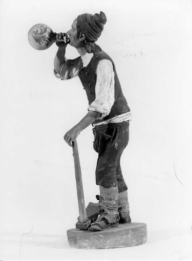 figura maschile (statuetta di presepio) - bottega siciliana (sec. XIX)