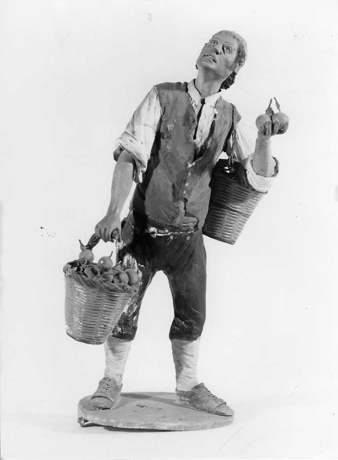 figura maschile (statuetta di presepio) - bottega siciliana (sec. XIX)