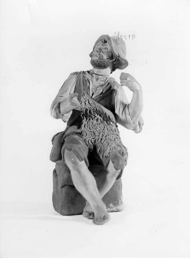 figura maschile (statuetta di presepio) - bottega siciliana (sec. XIX)