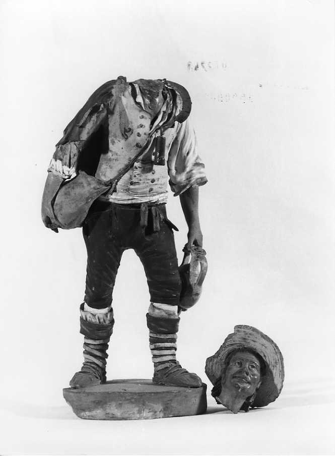 figura maschile (statuetta di presepio) - bottega siciliana (sec. XIX)