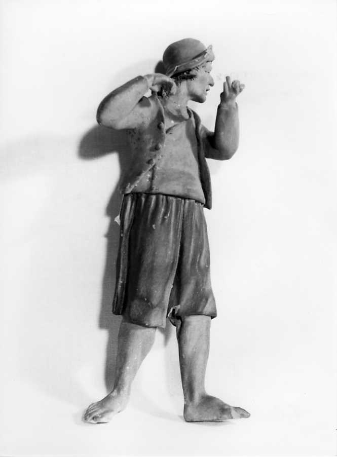 figura maschile (statuetta di presepio) - bottega siciliana (sec. XIX)