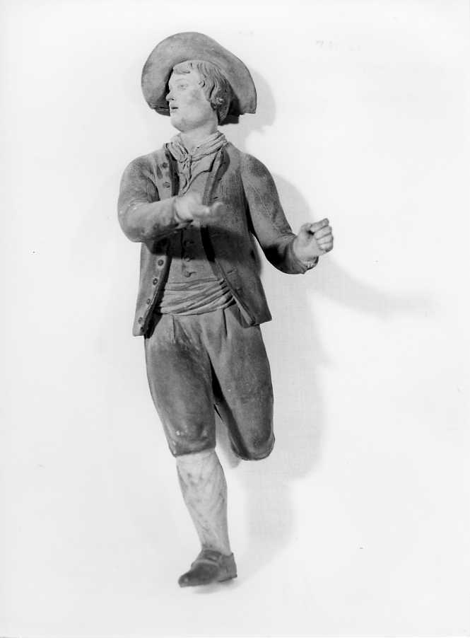 figura maschile (statuetta di presepio) - bottega siciliana (sec. XIX)
