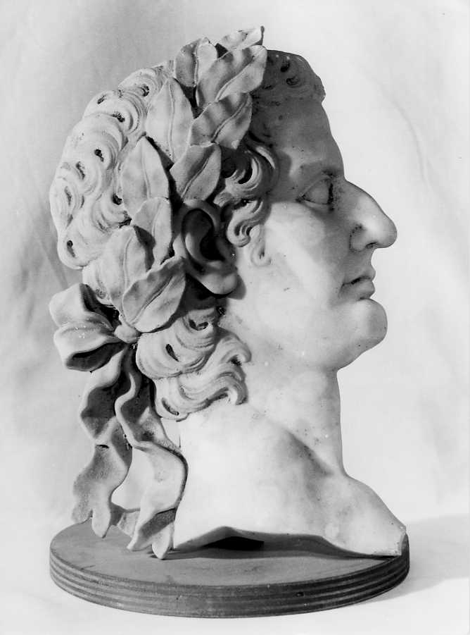 testa d'uomo di profilo (rilievo) di Beccalli Carlo (attribuito) (secondo quarto sec. XVIII)