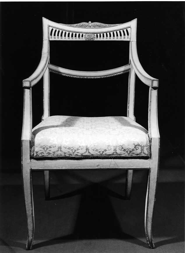 sedia - a braccioli, serie - manifattura italiana (seconda metà sec. XVIII)