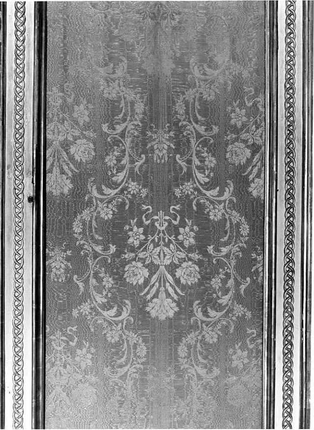 Parato in seta verde damascata di San Leucio, Parato (parato, elemento d'insieme) - manifattura di San Leucio (seconda metà sec. XIX)