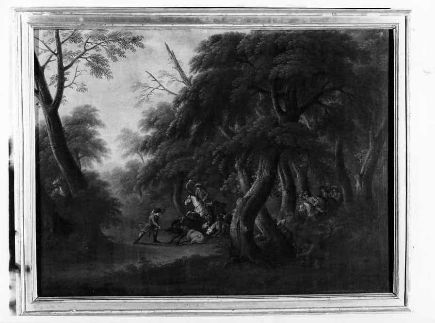 Scena di caccia reale, Scena di caccia (dipinto) di Foschini Michele (seconda metà sec. XVIII)