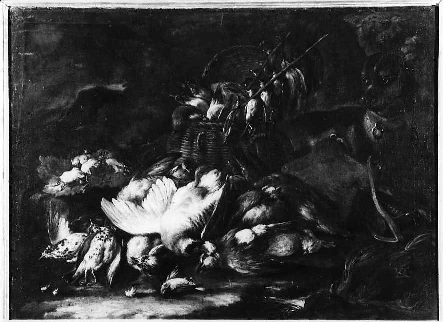 Natura morta con cacciagione, Natura Morta (dipinto, opera isolata) di De Caro Baldassarre (prima metà sec. XVIII)