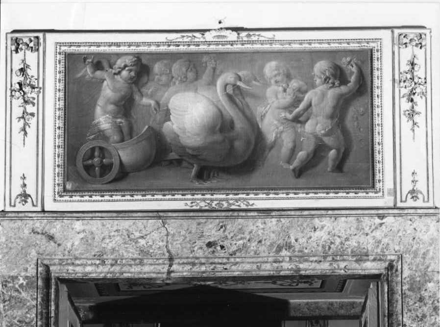 Trionfo di Cupido, Scena allegorica (sovrapporta) - ambito italiano (fine sec. XVIII)