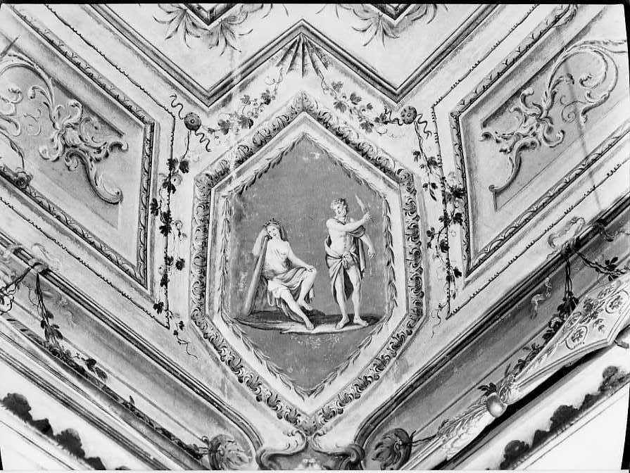 Figure mitologiche e motivi vegetali, Motivi Decorativi (dipinto, elemento d'insieme) - bottega napoletana (seconda metà sec. XVIII)