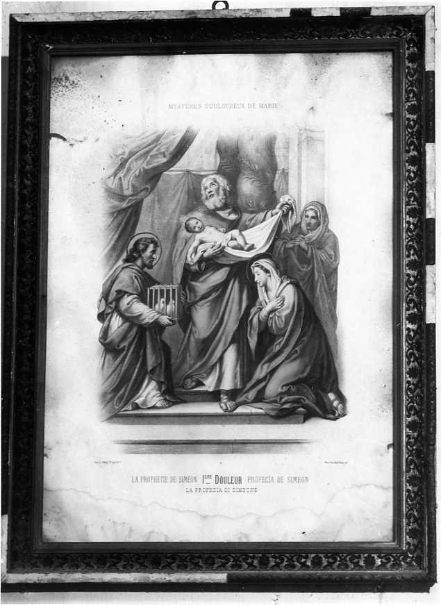 profezia di San Simeone alla Madonna (stampa) - ambito campano (sec. XIX)