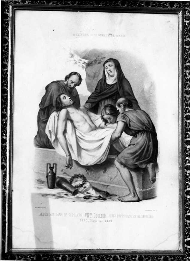 deposizione di Cristo nel sepolcro (stampa) - ambito campano (sec. XIX)