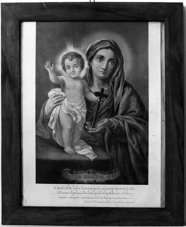 Madonna con Bambino (stampa) - ambito campano (sec. XIX)