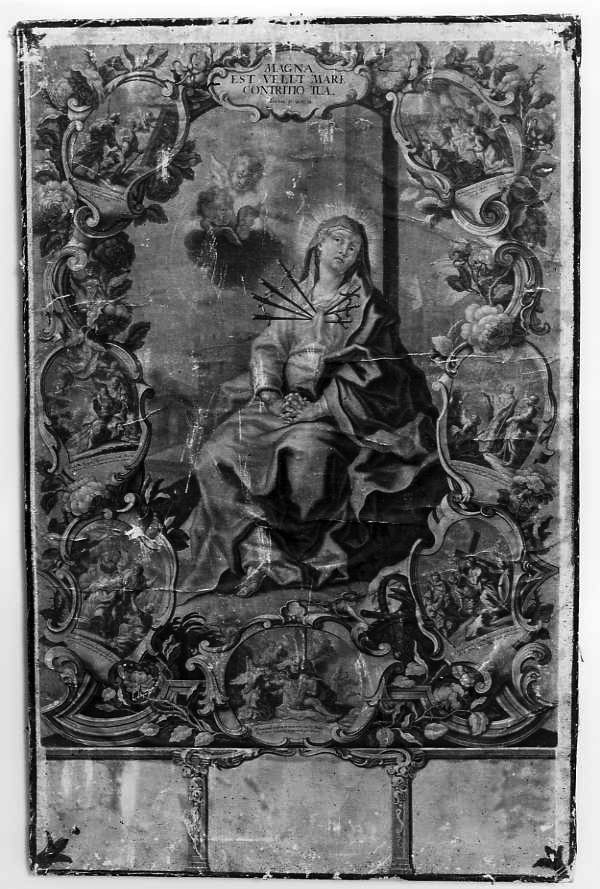 Madonna Addolorata (stampa) di Haidt Johann Lorenz, Rugendas Christian (seconda metà sec. XVIII)