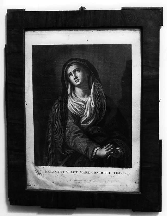 Madonna Addolorata (stampa) di Cascini Salvatore, Biondi Carlo (sec. XIX)