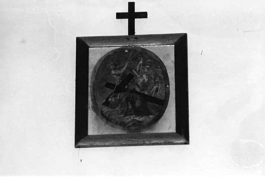 stazione IX: Gesù cade sotto la croce la terza volta (stampa) - ambito campano (sec. XIX)