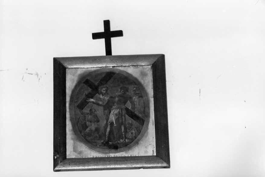 stazione II: Gesù caricato della croce (stampa) - ambito campano (sec. XIX)