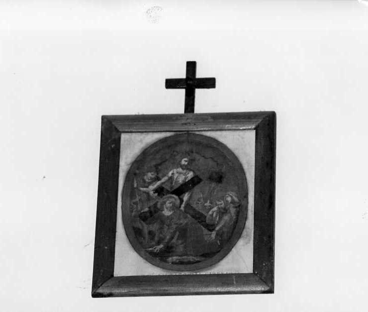 stazione V: Gesù aiutato da Simone il Cireneo a portare la croce (stampa) - ambito campano (sec. XIX)