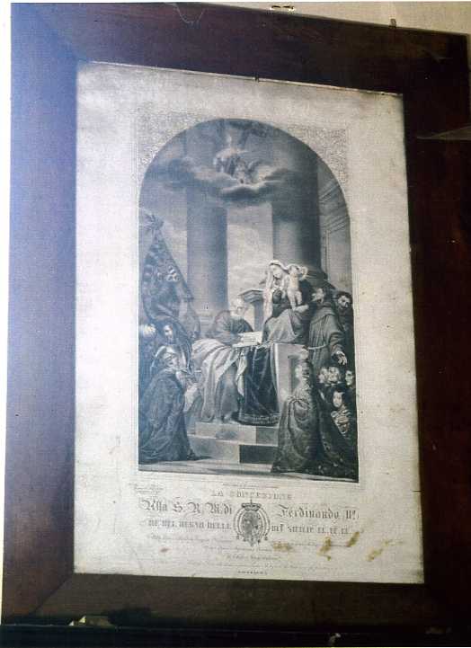 Sacra Famiglia (stampa) di Busato Giovanni, Riccio G (sec. XIX)