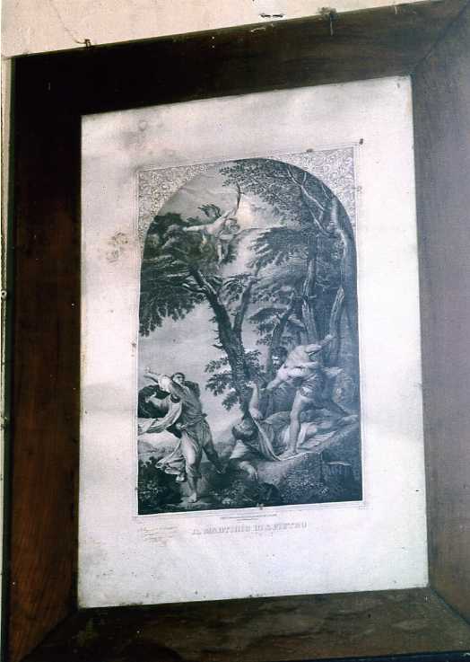 crocifissione di San Pietro (stampa) di Dusi Cosroe (sec. XIX)