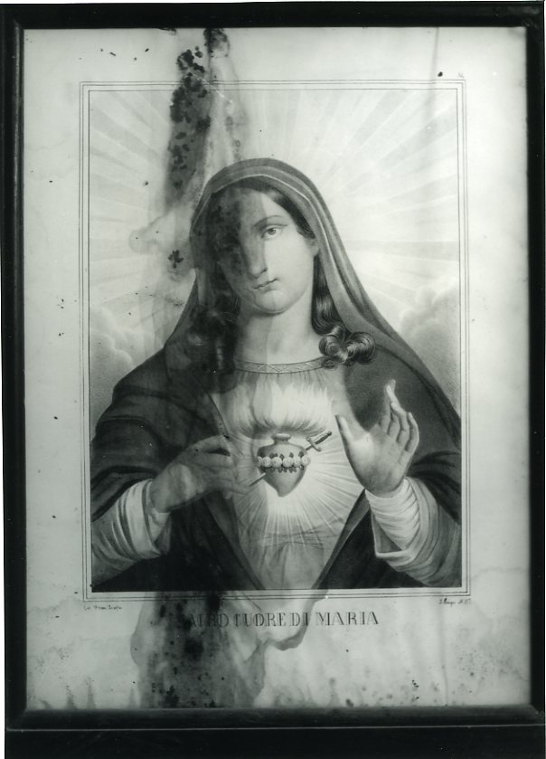 Sacro Cuore di Maria (stampa) - ambito campano (seconda metà sec. XIX)