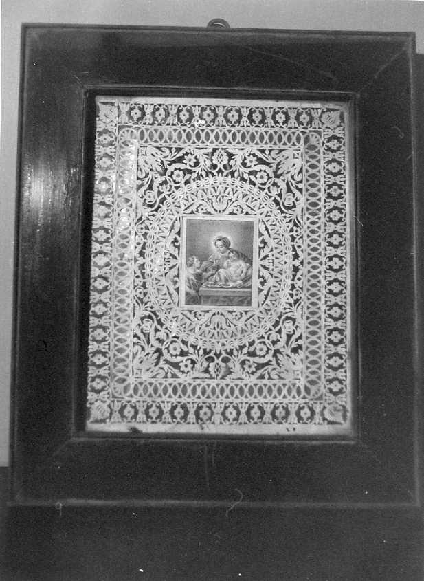 Madonna con Bambino e San Giovannino (stampa) - bottega beneventana (sec. XIX)