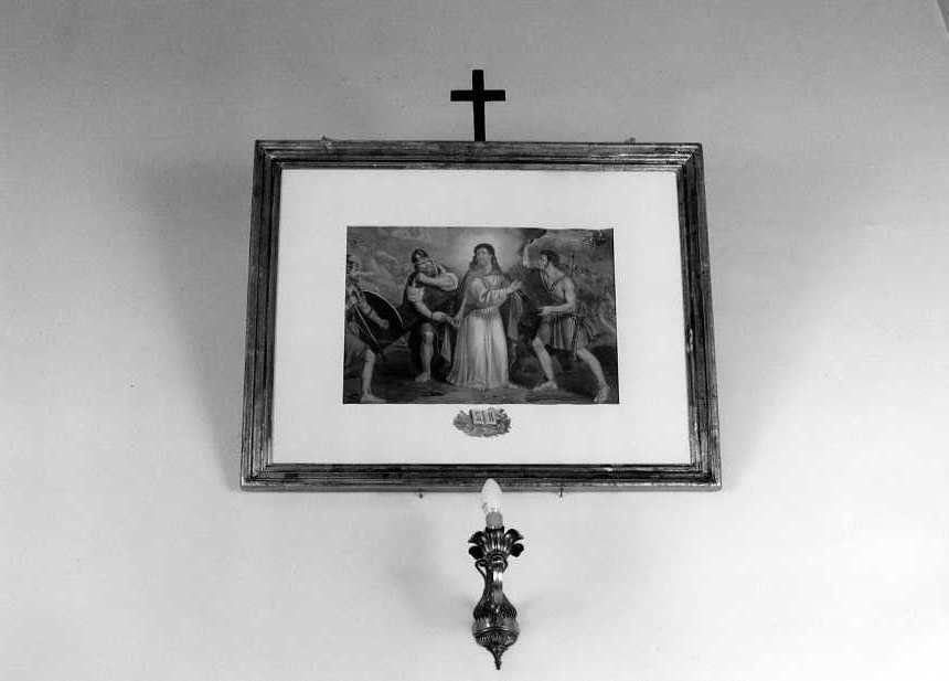 stazione II: Gesù caricato della croce (stampa) - ambito campano (inizio sec. XX)