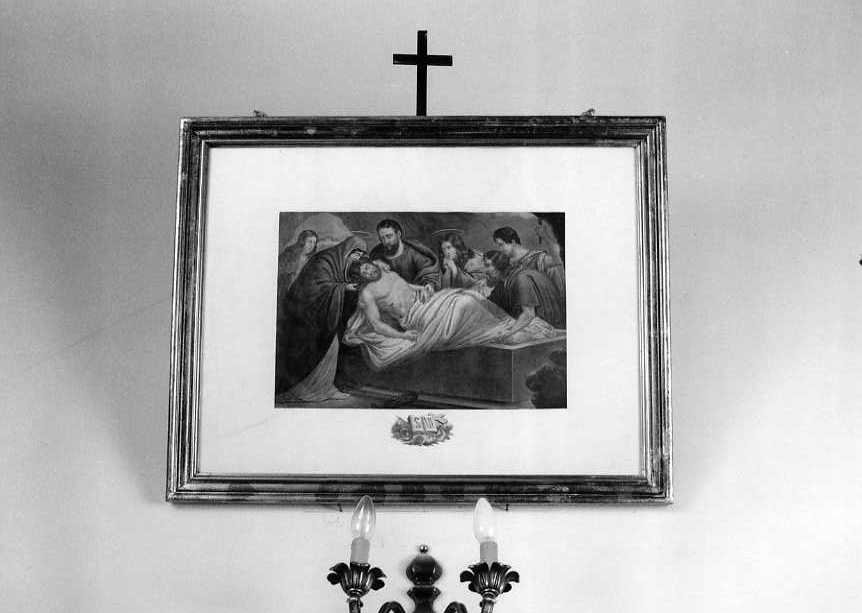 stazione XIV: Gesù deposto nel sepolcro (stampa) - ambito campano (inizio sec. XX)