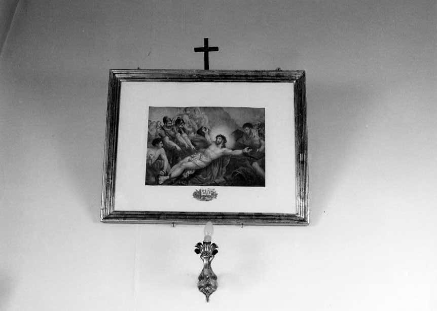 stazione XI: Gesù inchiodato alla croce (stampa) - ambito campano (inizio sec. XX)