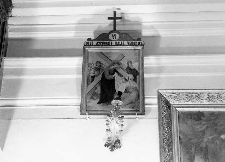 stazione VI: Gesù asciugato dalla Veronica (stampa) - ambito campano (sec. XIX)