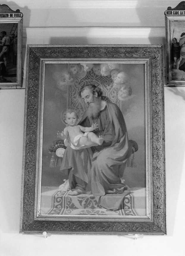 San Giuseppe e Gesù Bambino (stampa) - ambito campano (sec. XIX)