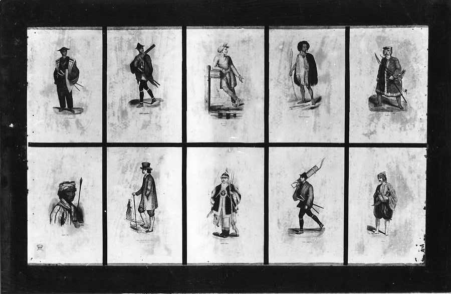 Costumi Militari, Litografia colorata (stampa, serie) di Dans, Mop, Pannemaker (seconda metà sec. XVIII)