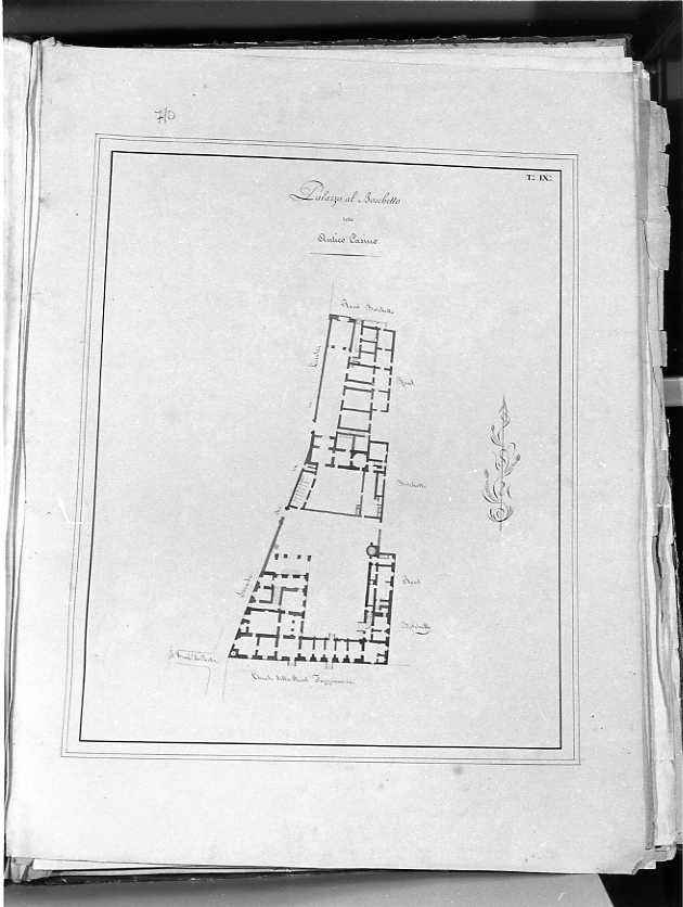 planimetria (disegno) - ambito napoletano (prima metà sec. XIX)
