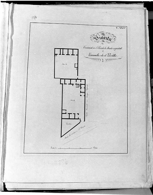 planimetria (disegno) - ambito napoletano (prima metà sec. XIX)