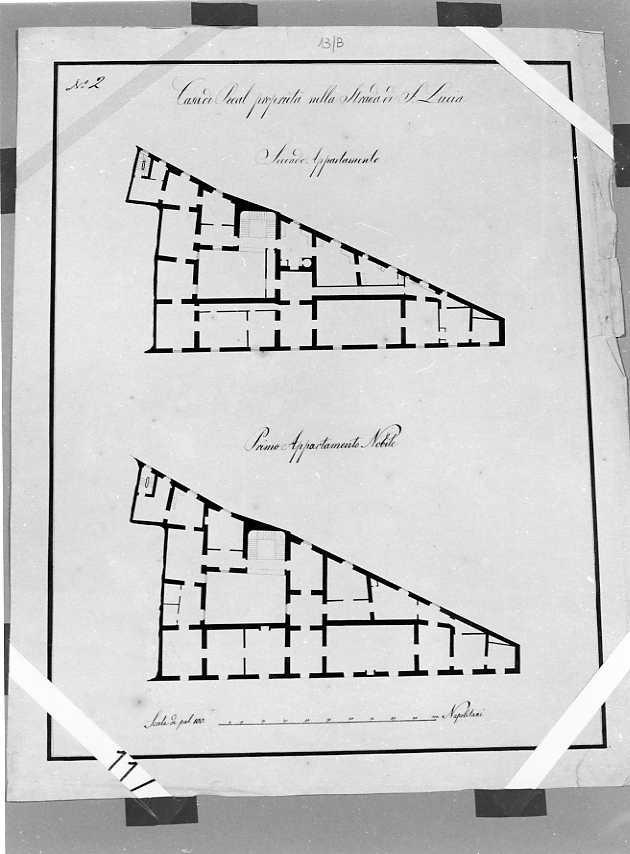 planimetria (disegno) - ambito napoletano (sec. XIX)