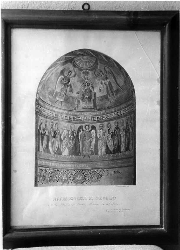 Badia di S. Maria la Libera in Foro Claudio a Carinola (disegno) di Autoriello Francesco (attribuito) (prima metà sec. XX)
