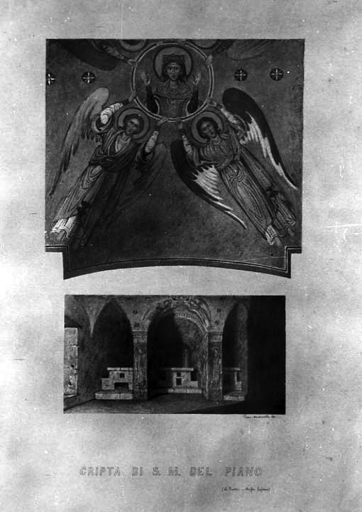 Cripta di Santa Maria del Piano (disegno) di Autoriello Francesco (attribuito) (prima metà sec. XX)