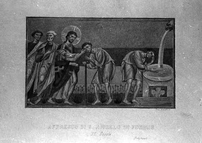 Cristo guarisce due ciechi (disegno) di Autoriello Francesco (attribuito) (prima metà sec. XX)