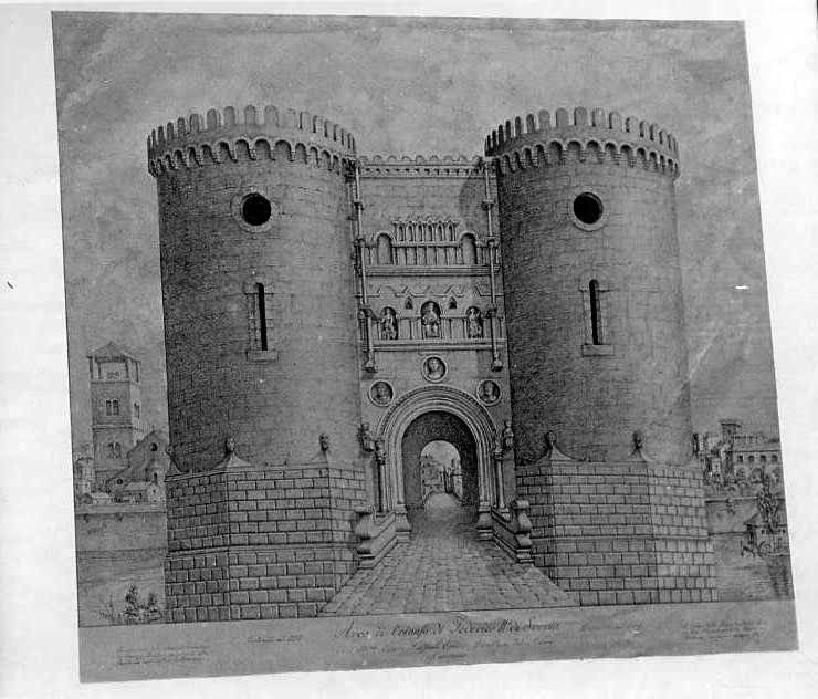 La porta di Capua (disegno) - ambito campano (prima metà sec. XX)