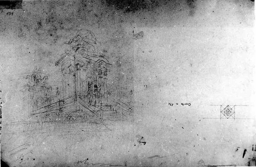 studio di un Padiglione (disegno) di Van Wittel Gaspar (primo quarto sec. XVIII)