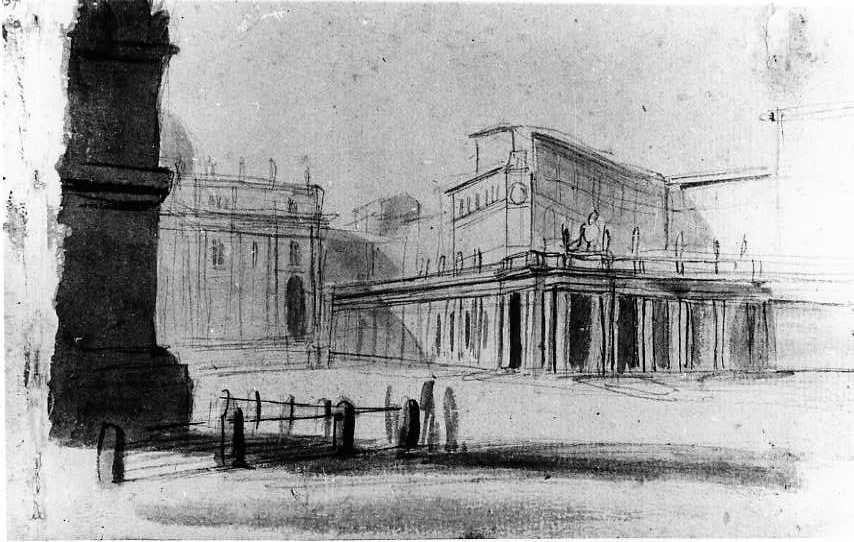 piazza San Pietro (disegno) di Van Wittel Gaspar (sec. XVII)