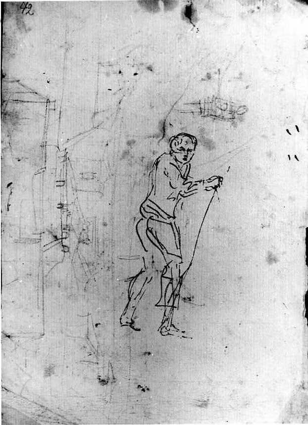studio di popolano (disegno) di Van Wittel Gaspar (sec. XVII)