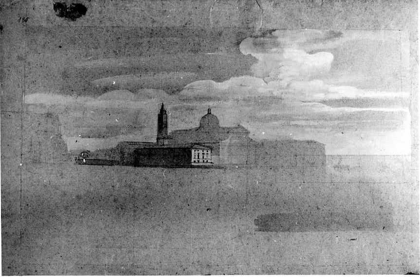 San Giorgio Maggiore a Venezia (disegno) di Van Wittel Gaspar (primo quarto sec. XVIII)