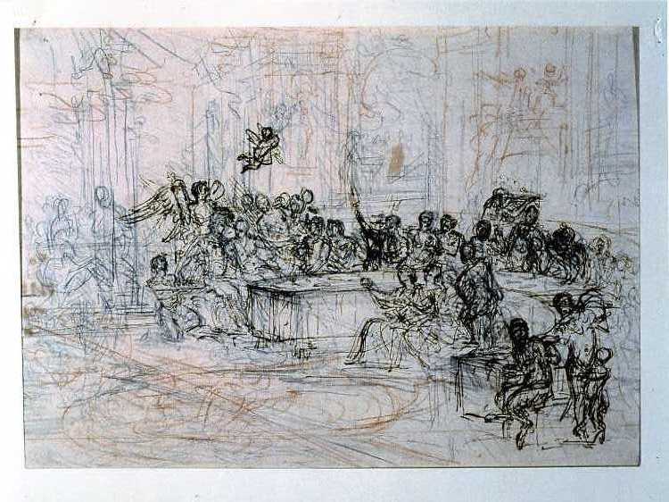 Nozze di Peleo e Teti (disegno) di Vanvitelli Luigi (sec. XVIII)