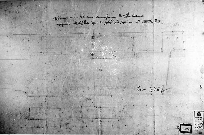 risarcimento del nuovo muro delle saline di Barletta (disegno, serie) di Vanvitelli Luigi (sec. XVIII)